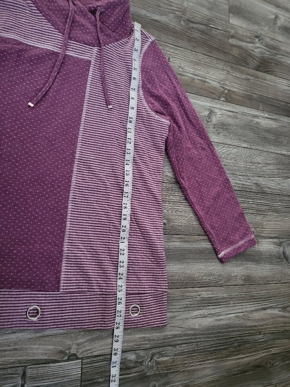 Plum Polka Dot Pullover M - Picture 4 of 12